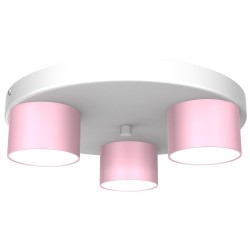 Lampa sufitowa Dixie 3xGX53 Różowy/Biały