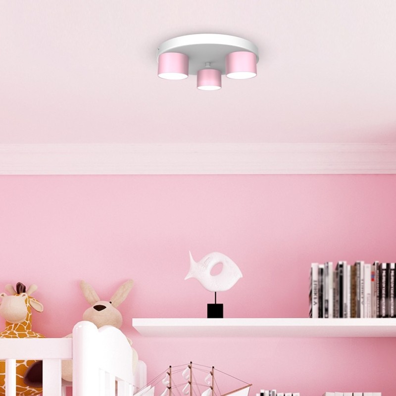 Ceiling lamp Dixie 3xGX53 Pink/White