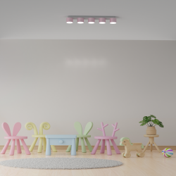 Ceiling lamp Dixie 5xGX53 Pink/White