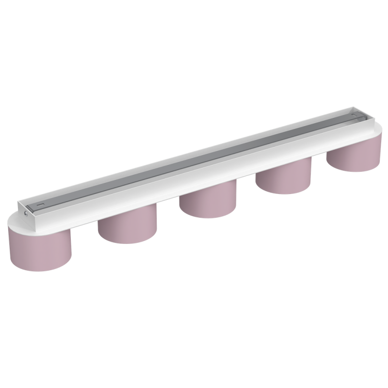 Deckenleuchte Dixie 5xGX53 Rosa/Weiß