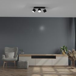 Lámpara de techo DIXIE BLACK 3xGX53