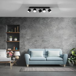 DIXIE BLACK Ceiling Lamp 5xGX53