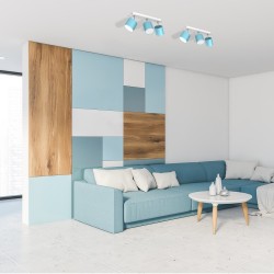 Deckenleuchte Dixie 3xGX53 Blau/Weiß