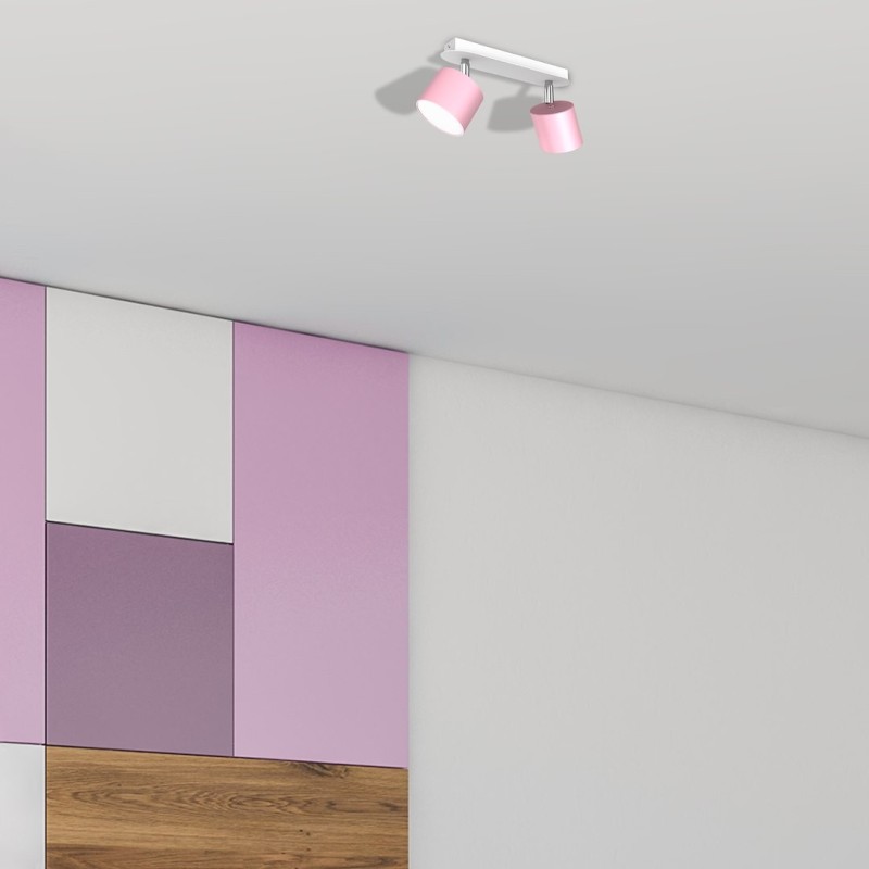 DIXIE PINK Ceiling Lamp 2xGX53
