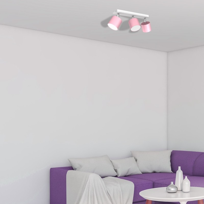 DIXIE PINK Ceiling Lamp 3xGX53