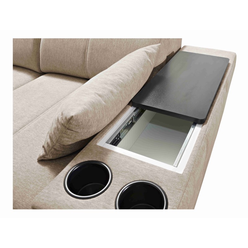 Esquinero Milano I con función de cama en tejido Plecionka, Verita 54: elegancia y funcionalidad en uno.