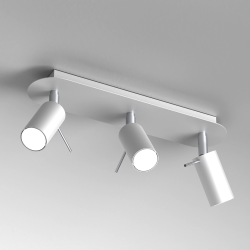 Preston Ceiling Lamp 3x mini GU10 White/Chrome