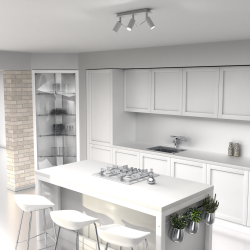 Deckenlampe Preston 3x Mini GU10 Weiß/Chrom