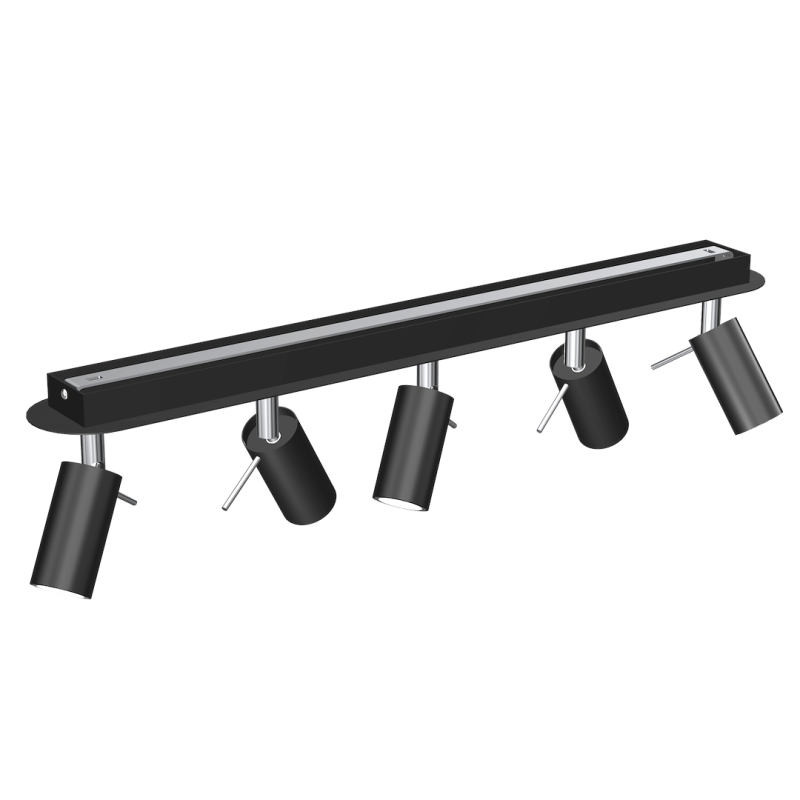 Стельова лампа PRESTON BLACK/CHROME 5x mini GU10