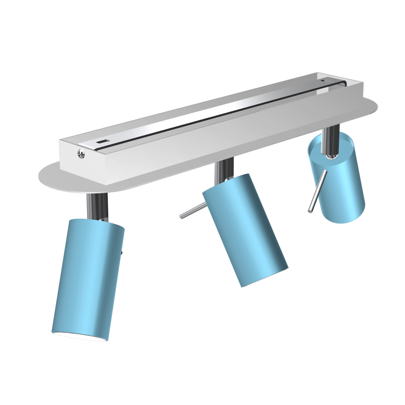 Preston Ceiling Lamp 3x Mini GU10 Blue/White