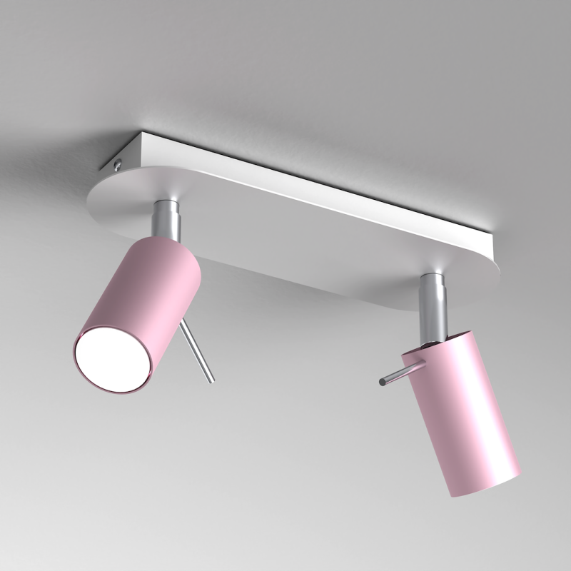 Deckenleuchte Preston 2x mini GU10 Rosa/Weiß