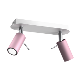 Preston Ceiling Lamp 2x Mini GU10 Pink/White