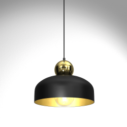 Lámpara Colgante HARALD ORO/NEGRO 1xE27