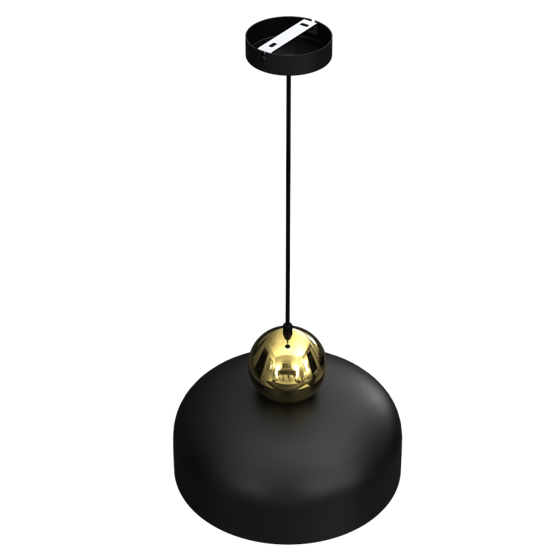 Lampa Wisząca HARALD GOLD/BLACK 1xE27
