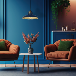 Підвісна лампа FELIX NAVY BLUE/GOLD 1xE27