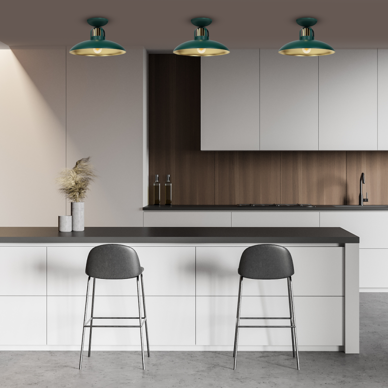 Lámpara de techo FELIX VERDE/ORO 1xE27