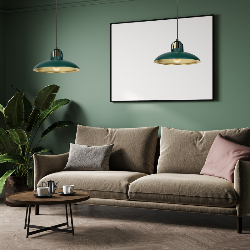 FELIX GREEN/GOLD Hanging Lamp 1xE27