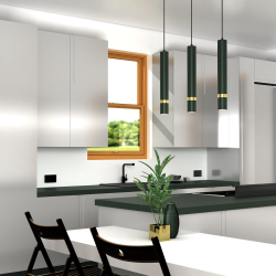 JOKER GREEN/GOLD Pendant Lamp 3xGU10