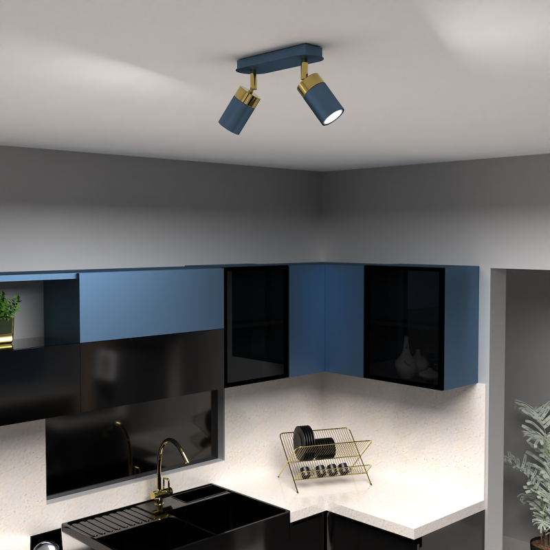 JOKER NAVY BLUE/GOLD Ceiling Lamp 2xGU10