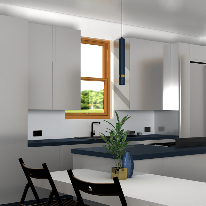 Hängelampe JOKER NAVY BLUE/GOLD 1xGU10