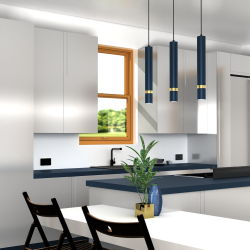JOKER NAVY BLUE/GOLD Pendant Lamp 3xGU10