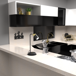 Nachttischlampe JOKER SCHWARZ/GOLD 1xGU10