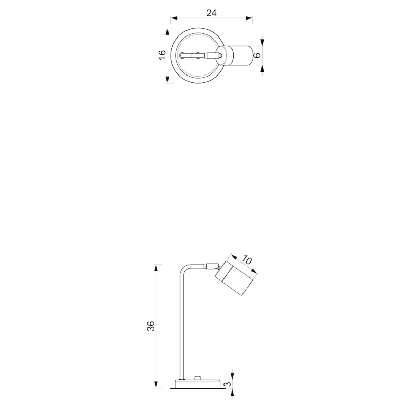 Joker Night Lamp 1xGU10 White/Gold