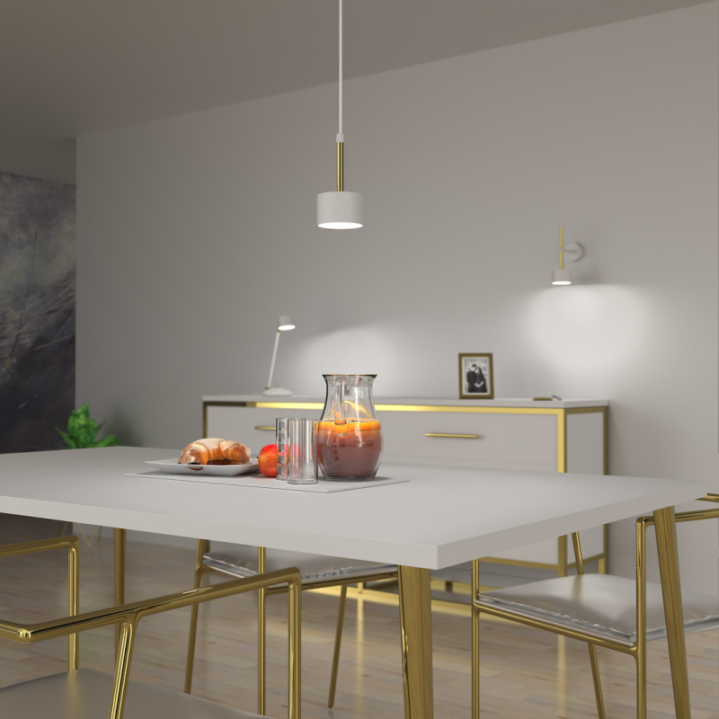 Hanging lamp Arena 1xGX53 White/Gold