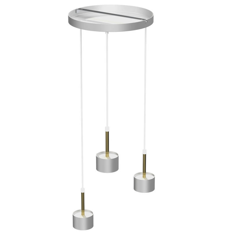 Pendant lamp Arena 3xGX53 White/Gold