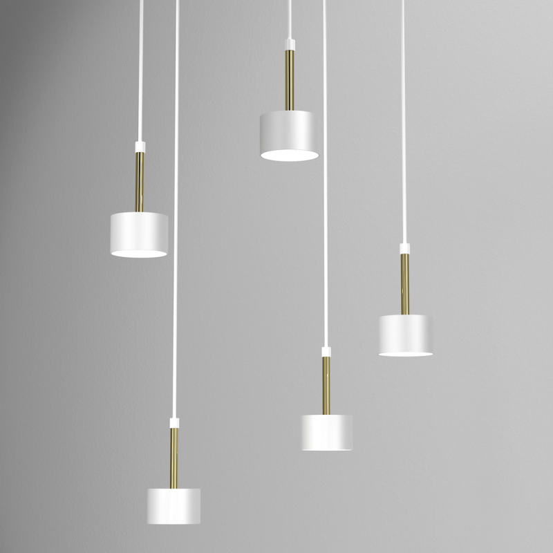 Arena Hanging Lamp 5xGX53 White/Gold