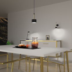 ARENA BLACK/GOLD Pendant Lamp 1xGX53
