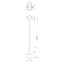 ARENA BLACK/GOLD Pendant Lamp 1xGX53