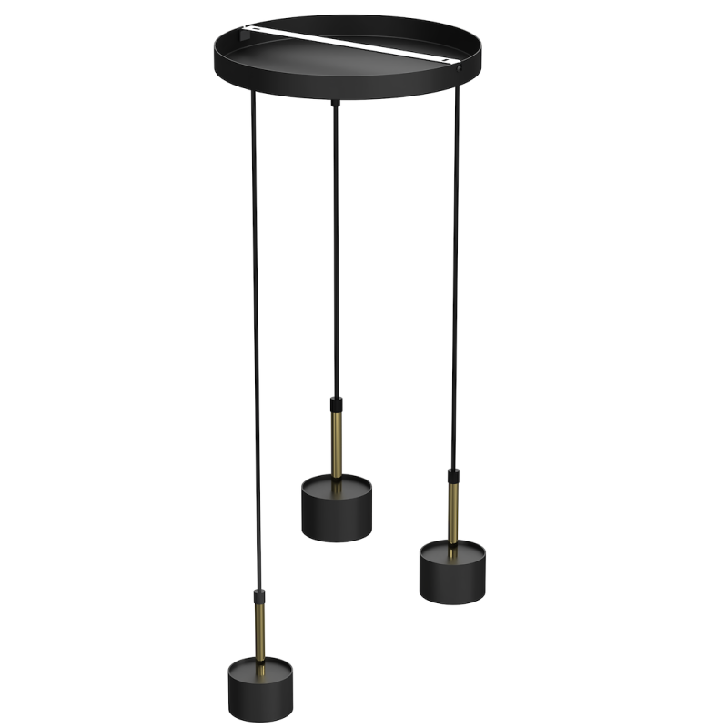 ARENA BLACK/GOLD Hanging Lamp 3xGX53