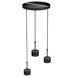 ARENA BLACK/GOLD Hanging Lamp 3xGX53