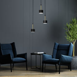 ARENA BLACK/GOLD Hanging Lamp 3xGX53