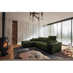 Ecksofa Milano I mit Schlaffunktion in Stoff Flechtwerk, Verita 39 – Eleganz und Funktionalität in einem