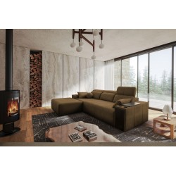 Milano I Ecksofa mit Schlaffunktion in Webstoff, Verita 28 – Eleganz und Funktionalität in einem