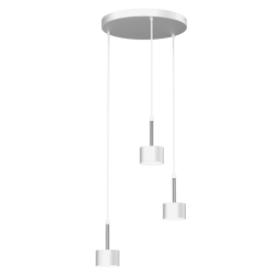 ARENA WHITE/SILVER Hanging Lamp 3xGX53