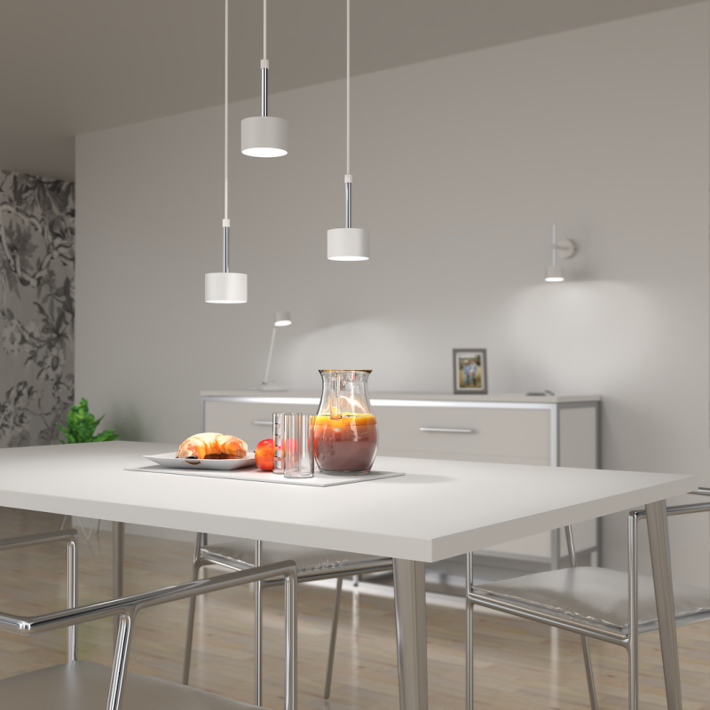 Hängelampe ARENA WEISS/SILBER 3xGX53