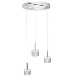 ARENA WHITE/SILVER Hanging Lamp 3xGX53