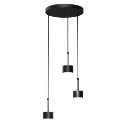 ARENA BLACK/SILVER Pendant Lamp 3xGX53