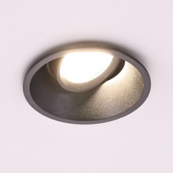 Recessed Ceiling Spotlight Round Adjustable 1xGU10 IP20 Black
