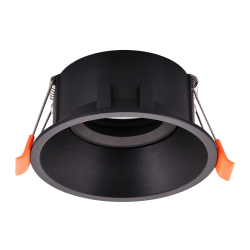 Foco de Techo Empotrado Redondo Móvil 1xGU10 IP20 Negro