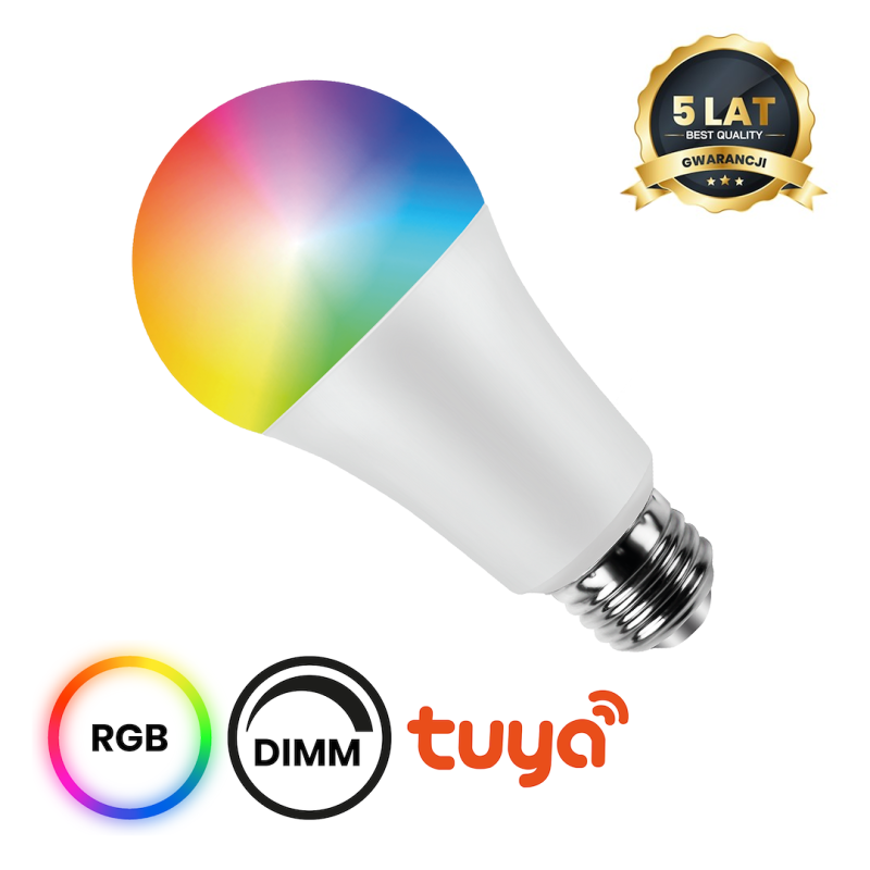 LED-Glühbirne Wi-Fi A60 8W E27 Smart Tuya RGB+CCT+DIM