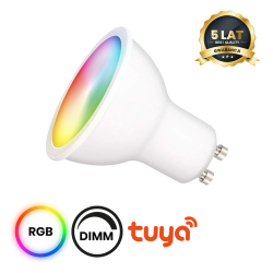 Світлодіодна лампочка Wi-Fi GU10 5W Smart Tuya RGB+CCT+DIM