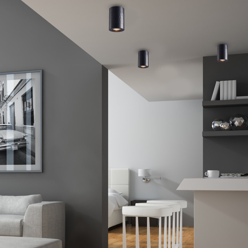 Bima Arte Rund Schwarz 1xGU10