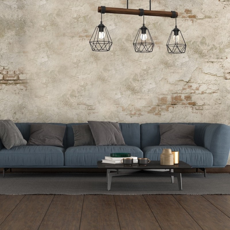 Lámpara colgante ACERO 3xE27