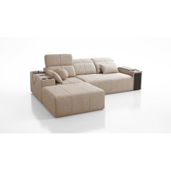 Milano I corner sofa with a sleeping function in Plecionka fabric, Verita 09 – elegance and functionality in one