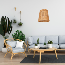 Hängelampe VIMINI NATURAL WOOD 1xE27