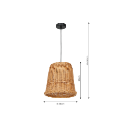 Lampa wisząca VIMINI NATURAL WOOD 1xE27